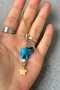 Luck and Abundance Blue Elephant and Star Phone Charm – Beaded Handmade Phone Decoration & Accessory - 3