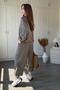 Modal Fabric Khaki Tracksuit Set with Elastic Cuffs - 8