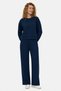 Clarice Navy Blue Crew Neck Cotton Glitter Stone Printed Loose Fit Women's Sweatshirt - 2