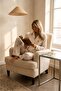 Women's Buttoned Long Sleep and White Pajama Set - 2