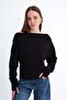 Kayık Neckline Crop Sweatshirt S06044
