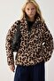 Leopard Printed Plush Sweatshirt - 2