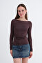 Kayık Neckline Gathered Blouse B06105 - 2