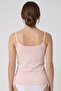 Women's Salmon Color Strapless Tank Top - 3