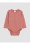 Lcw Baby Ecru Crew Neck Printed Baby Girl Snap Fastener Bodysuit 3-Piece - 4