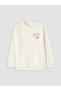 Two Mt Shop Quality Ecru 3 Thread Printed Standard & Regular Girls' Sweatshirt - 2