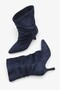 Rosita Women's Heeled Boots - Navy Blue Suede - 5
