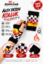 Flame Patterned Fingerless Arm Sleeves – Black and White Checkered Streetwear Wristband Gloves