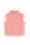 Girls' Plush Vest Rabbit Embroidery Zipper Pocketless Zero Sleeve Soft Winter Vest - 4