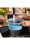 Flow Collapsible Food Grade Silicone Strainer, Bpa-Free Sgs & Fda Approved 100% Platinum Silicone, Food Grade, Odor and Stain Resistant, Food Grade, Double Handle Kitchen Strainer, Lm0018/12 - 2