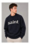 Oversize Lettered Cotton Wool Sweater