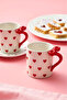 4 Piece 2 Person Amore Porcelain Coffee Cup Set 90 ml - 3