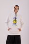 Men's White Smile Printed Sweatshirt - 5