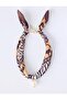 Brown Pearl Detailed Scarf Necklace