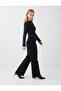 Black Pocket Detailed Straight Cut Woven Trousers - 3