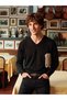 Black Plain Knit Wool Blended Sweater - 2