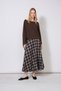 Bat Sleeve Boat Neck Tricot Cloak Brown - 4