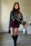 Turtleneck Bat Sleeve Gray Knitwear Sweater - 8