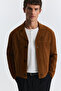 Crop Fit Faux Suede Jacket