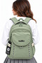 Water Resistant Fabric School Bag Unisex Daily School Backpack 2602 Khaki - 2