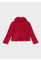 Baby Girl Plush Collared Knitted Cardigan Red 2386 - 3