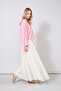 Bat Sleeve Boat Neck Tricot Cloak Pink - 2