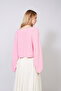 Bat Sleeve Boat Neck Tricot Cloak Pink - 4