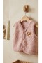 Unisex Welsoft Plush Snap-On Baby Vest with Teddy Bear Figure - 2
