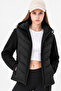 Contrast Hooded Puffer Jacket