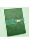 1 Piece Undated Agenda Notebook – A5 21X14.5 cm Lined Thermo Leather Cover, Magnetic Closure, Metal Embossed, Green, with String Marker, Notebook Journal - 2