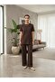 Soft Fabric Striped High-Waisted Comfortable Tracksuit Set - 3