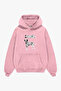 Dalmatian Graphic Printed Pink Oversize Unisex Hoodie
