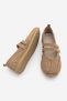 Women's Double Strap Stitching Detailed Round Toe Mary Jane Casual Sports Ballerina Sneaker Meliro Camel Suede - 7