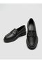 26Bk04-527 Genuine Leather Orthopedic Loafer Shoes for Women with Front Buckle Detail