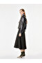 Viscose Blend Diamond Patterned Bell Cut Flared Midi Skirt - 2