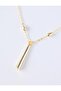 Gold Color Bar Accessory Detailed Y Necklace - 2
