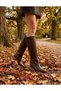 Women's Zipperless Pull-On Boots with Studded Heel, Stitched Heel, 5 cm Heel Height - 3