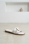 Women's Metal Buckle Flat Slippers, Blunt Toe, Comfortable Sole, Stylish Daily Summer Slippers, Sandals - 2