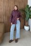 Polka Dot Trench Coat Plum - 3