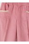 Pink Wideleg Girls' Velvet Trousers - 4