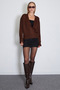 Double-Breasted Collar Casual Knitwear Cardigan - 2
