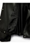 Shawl Collar Pocketed Long Sleeve Faux Leather Bomber Jacket - 4