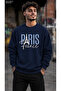 Men's Paris France Printed Crew Neck Casual Regular Fit Sweatshirt