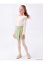 Ecru Ruffled Floral Girl's Shorts Set - 2