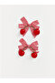 Mixed Cherry Figured Gingham Patterned 2-Piece Buckle - 4