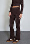 3 Threaded Non-Threaded Elastic Waist Flare Leggings - 7