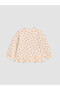 Özmarka New Season Ecru Printed Ruffled Girls' Sweatshirt 2-Piece Set - 5