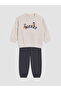 Rmz Gi̇yi̇m Farkiyla Mickey Mouse Printed Baby Boy Tracksuit Set