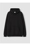 Black Hooded Boys' Thick Sweatshirt