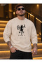 Men's Rock My Body Printed Crew Neck Casual Regular Fit Sweatshirt